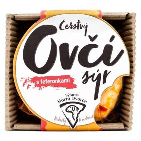 Čerstvý ovčí sýr feferonky