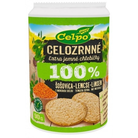 Chlebíčky 100% Natural - Červená čočka s mořskou solí