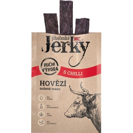 Jihočeské Jerky HOVĚZÍ - s chilli