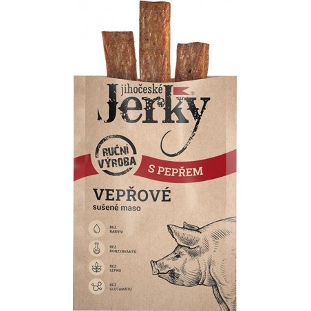 Jihočeské Jerky VEPŘOVÉ - s pepřem