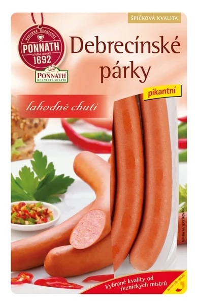 Ponnath Debrecínské párky (85% masa)