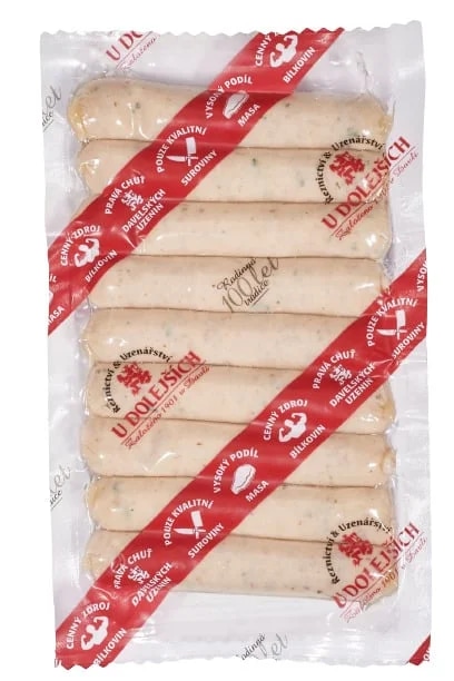 U Dolejších Davelská grilovací mini klobása bílá