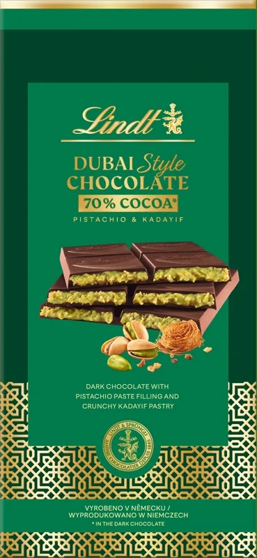 Lindt Dubajská hořká čokoláda