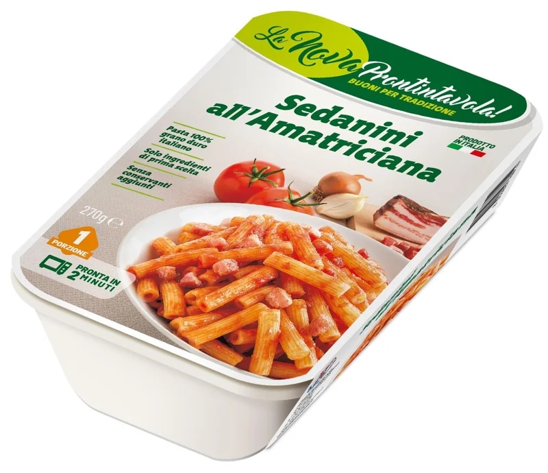 La Nova Prontintavola Sedani s omáčkou Amatriciana
