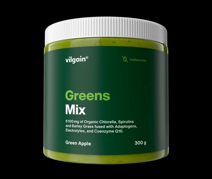 Vilgain Greens Mix 300 g green apple without caffeine