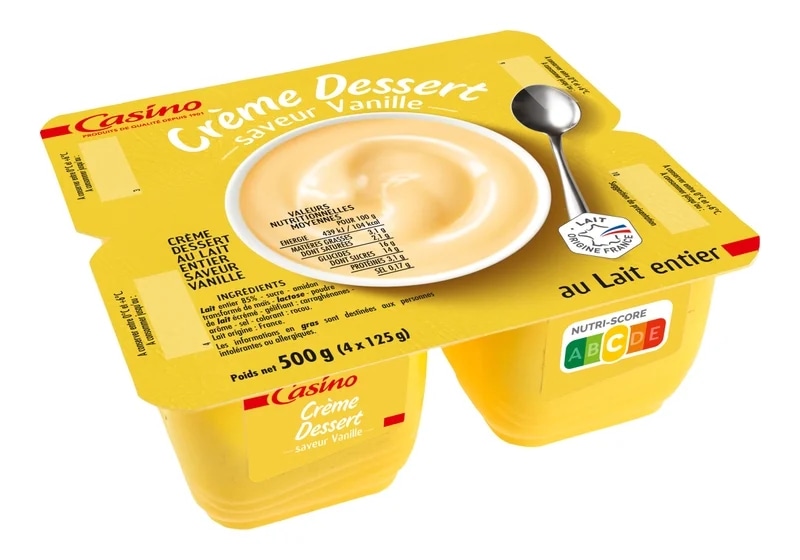 Casino Dezert s vanilkovou příchutí, 4x 125 g