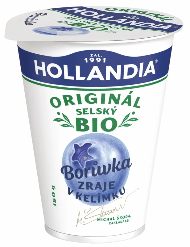 Hollandia BIO Selský jogurt borůvka 2,8%