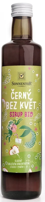 Sonnentor BIO sirup černý bez květ sklo