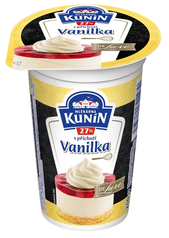 Mlékárna Kunín Smetana de luxe s příchutí vanilky