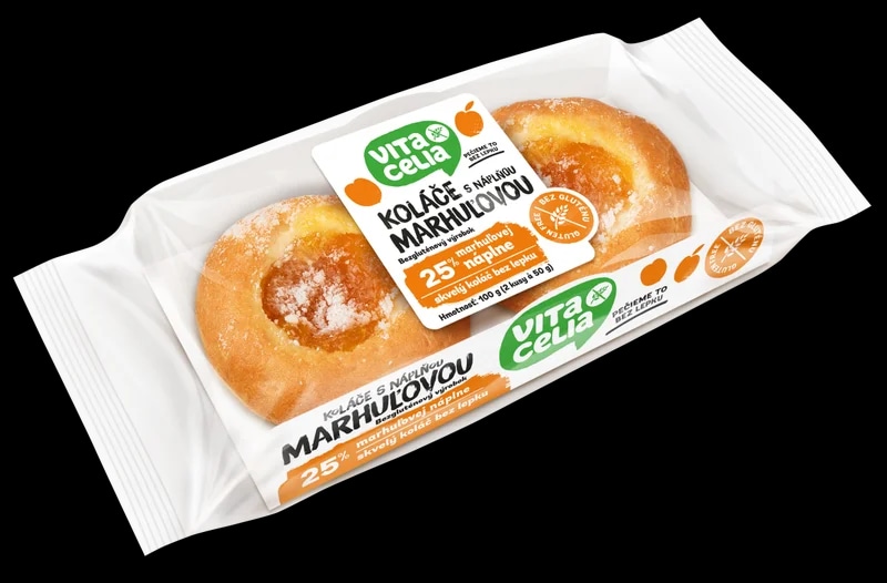 Vitacelia Koláče bezlepkové s náplní meruňkovou 2x50g