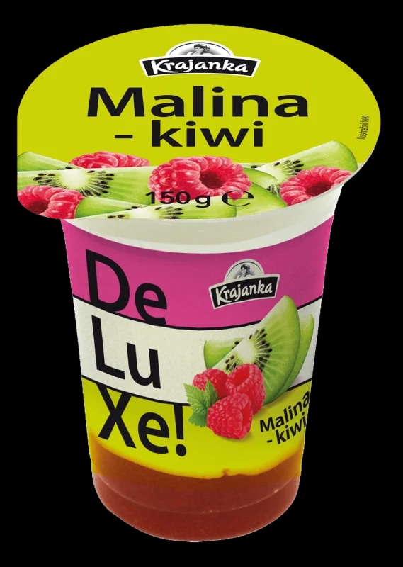 Krajanka DeLuXe smetanový jogurt malina a kiwi