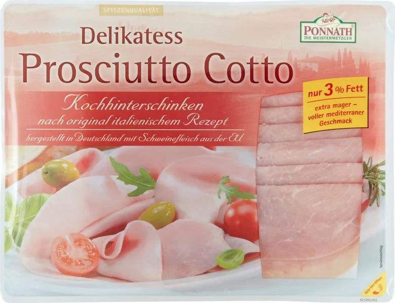Ponnath Prosciutto Cotto nejvyšší jakosti (94% masa)