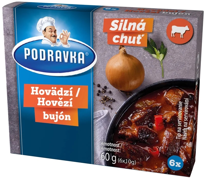 Podravka Bujón hovězí kostky 6×10g