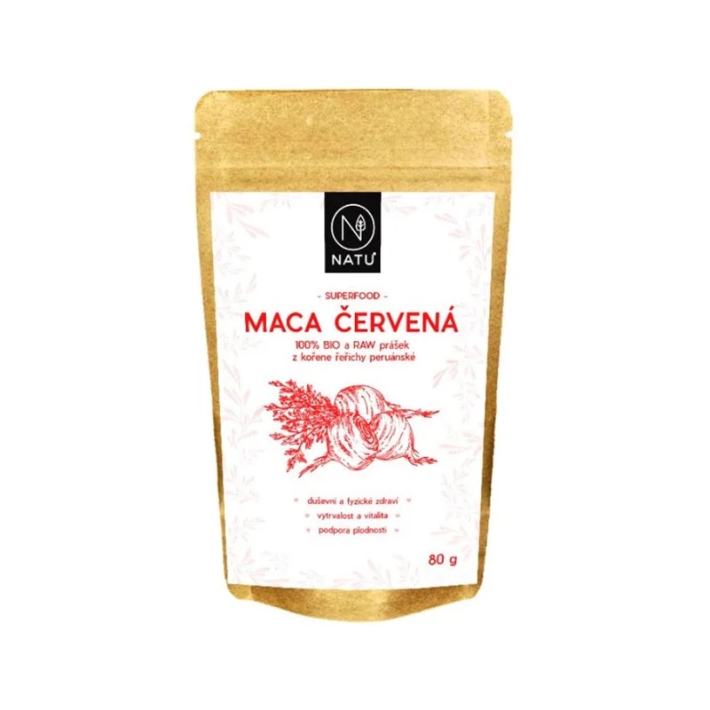 Natu Maca červená prášek BIO
