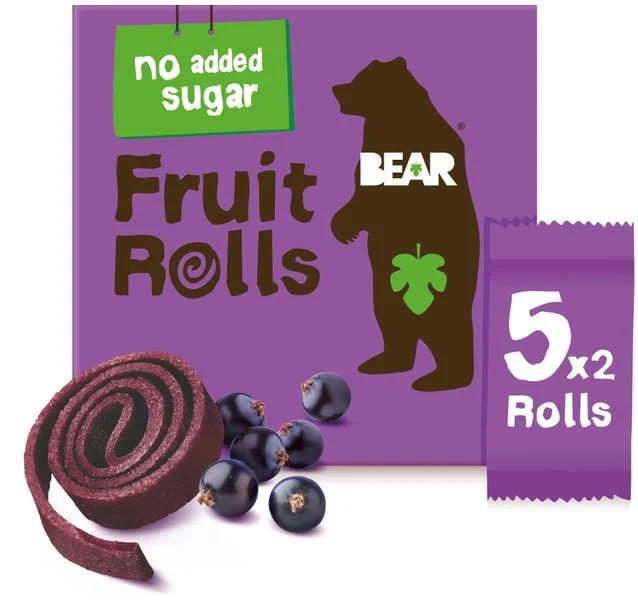 Bear Fruit Rolls ovocné plátky černý rybíz 5x20g