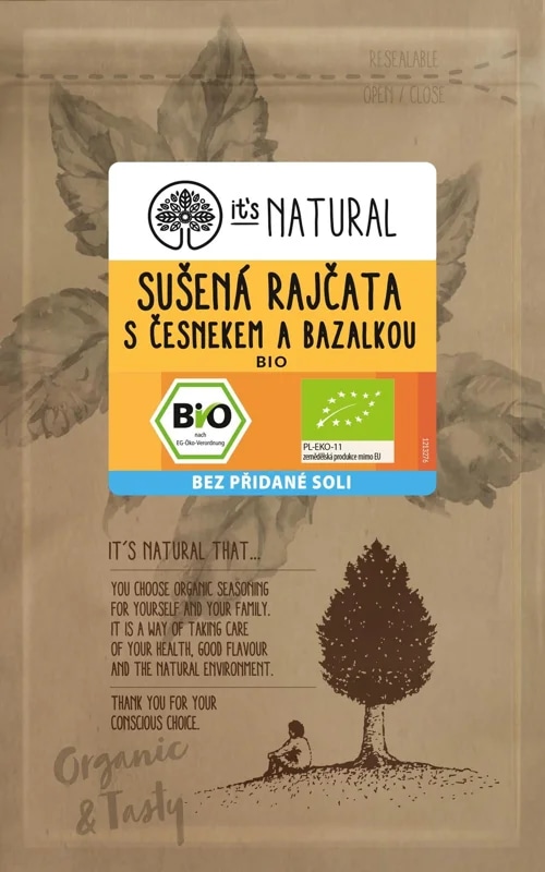 It´s Natural BIO Sušená rajčata s česnekem