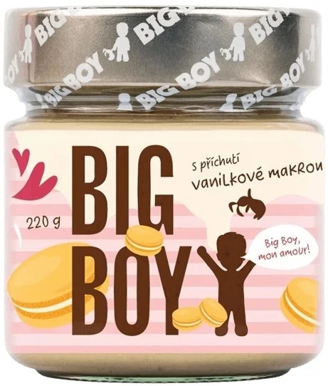 BIG BOY Vanilková makronka - Krém z mandlí a arašídů s příchutí vanilkové macronky