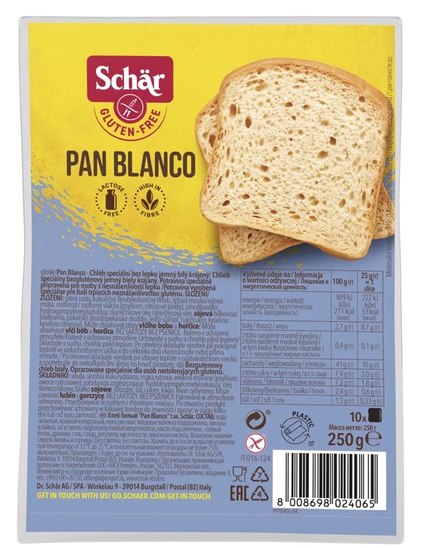 Schär Pan blanco bezlepkový chléb