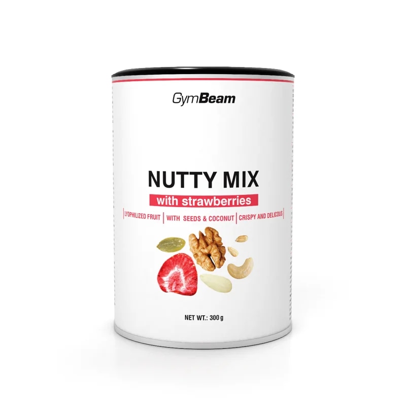 GymBeam Nutty Mix s jahodami