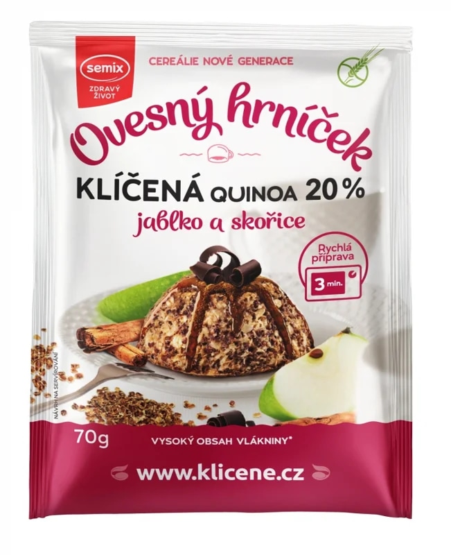 SEMIX Ovesný hrneček s quinoou, jablky, skořicí BEZLEPKU