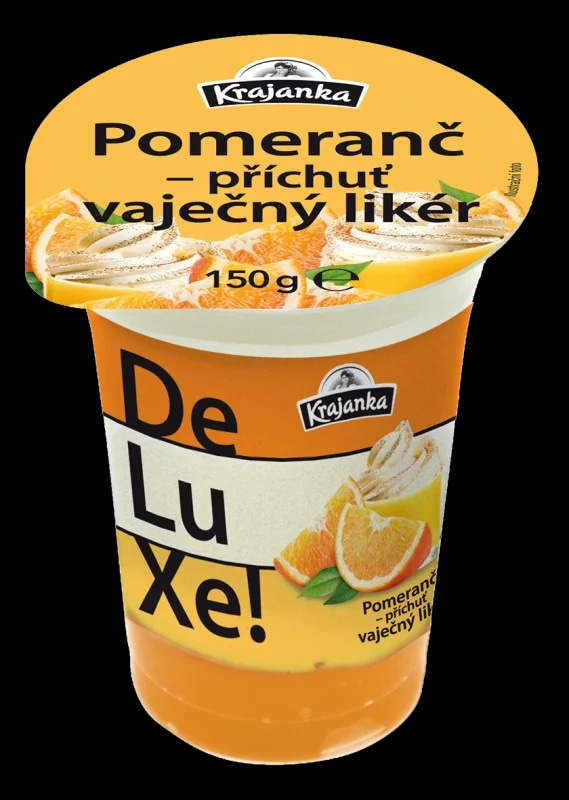 Krajanka DeLuXe smetanový jogurt pomeranč a vaječný likér