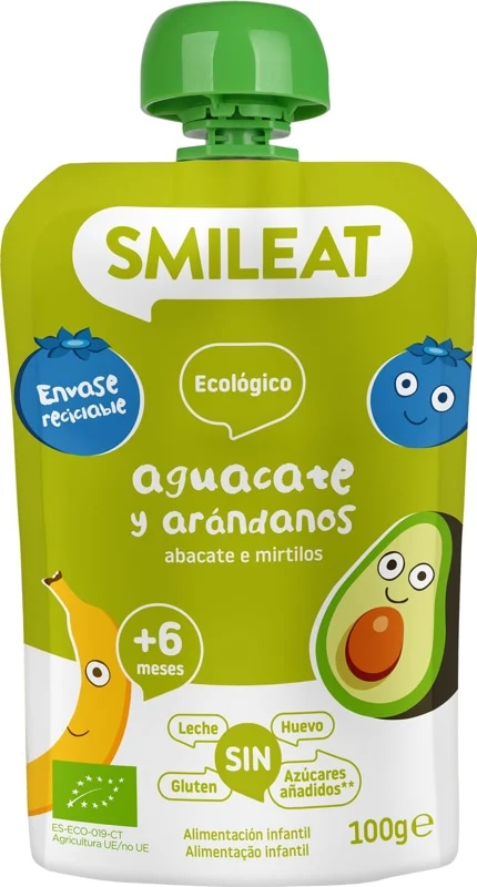Smileat BIO Kapsička banán, borůvky, avokádo