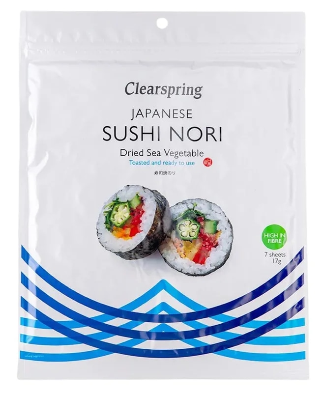 Clearspring Japonské nori řasy na sushi pečené