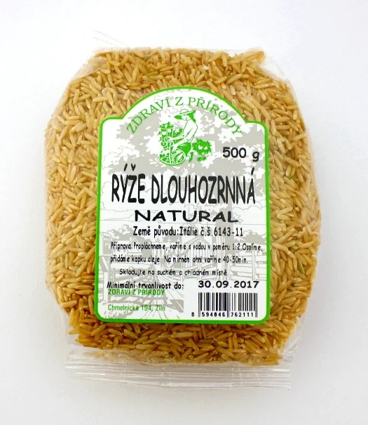 Zdraví z přírody Rýže dlouhozrnná natural