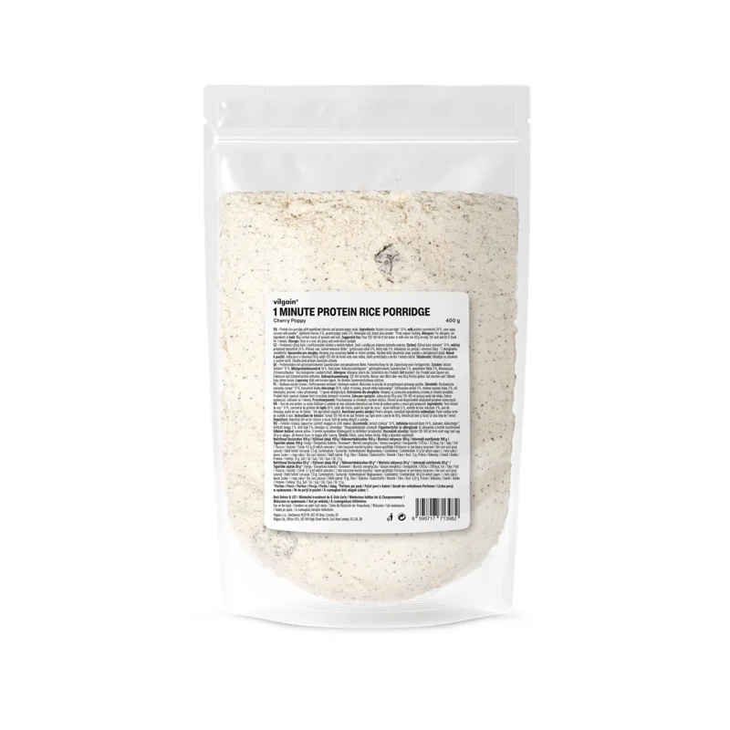 Vilgain Minutová proteinová rýžová kaše – višně s mákem