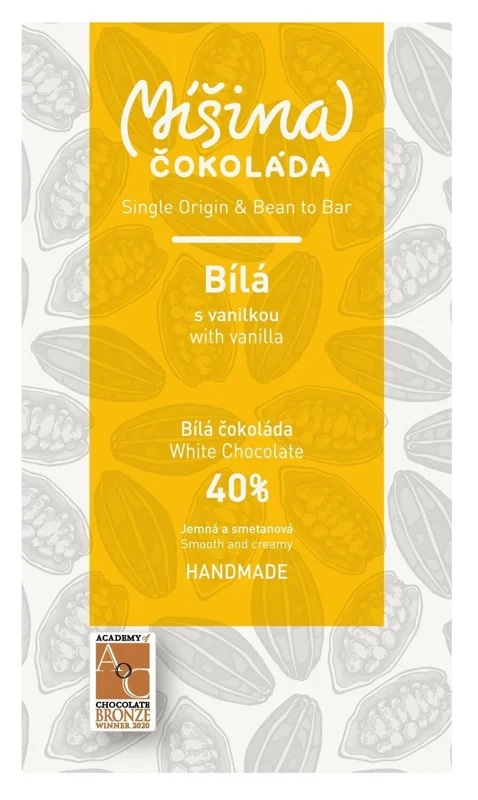 Míšina čokoláda Bílá čokoláda 40 % s vanilkou