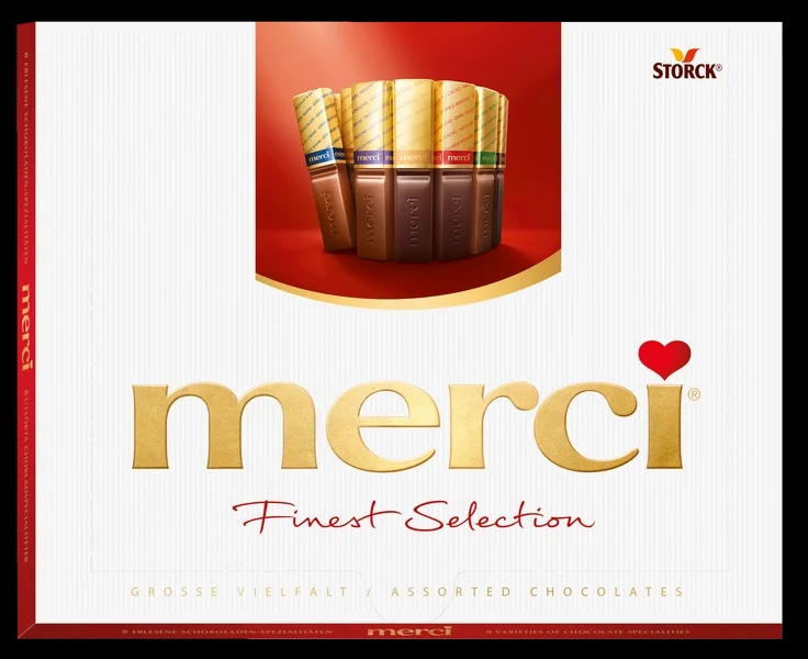 Merci 8 druhů vybraných čokoládových specialit