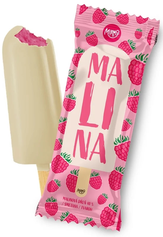 Miamo Malina v bílé polevě