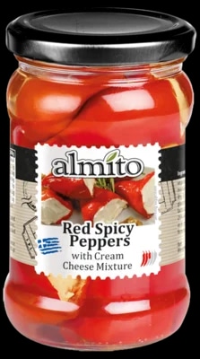 Almito Sladké cherry papriky plněné sýrem