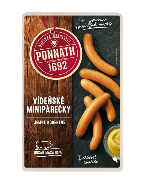 Ponnath Vídeňské minipárečky (85% masa)