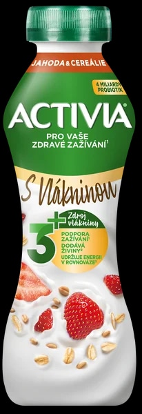 Activia Nápoj Jahoda/cereálie
