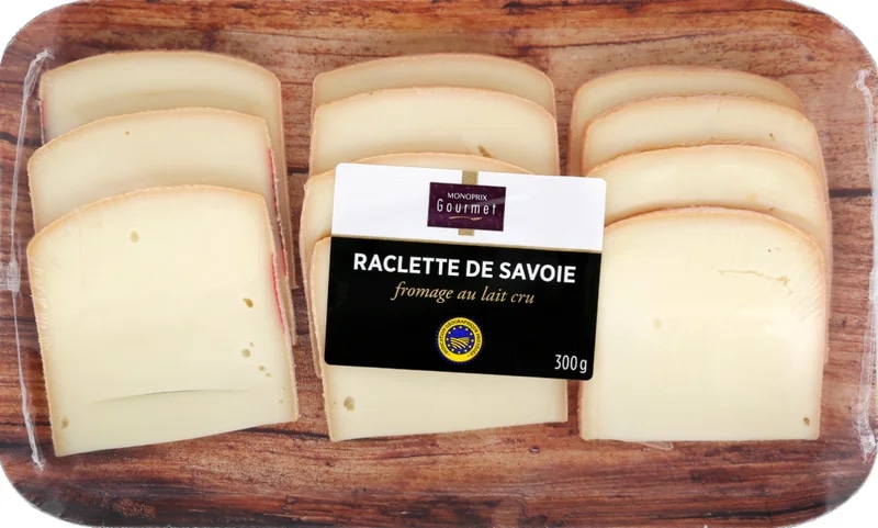 Monoprix Gourmet Raclette de Savoie z nepasterizovaného kravského mléka, plátky