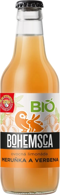 Bohemsca BIO Limonáda meruňka a verbena sklo