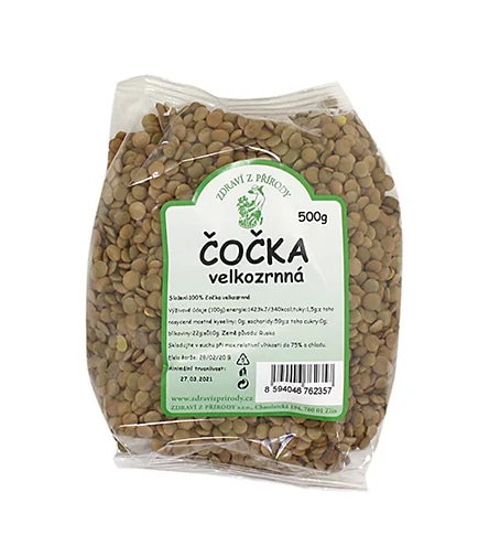 Zdraví z přírody Čočka velkozrnná