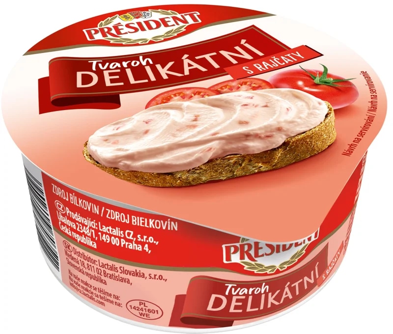 Président Delikátní tvaroh rajče