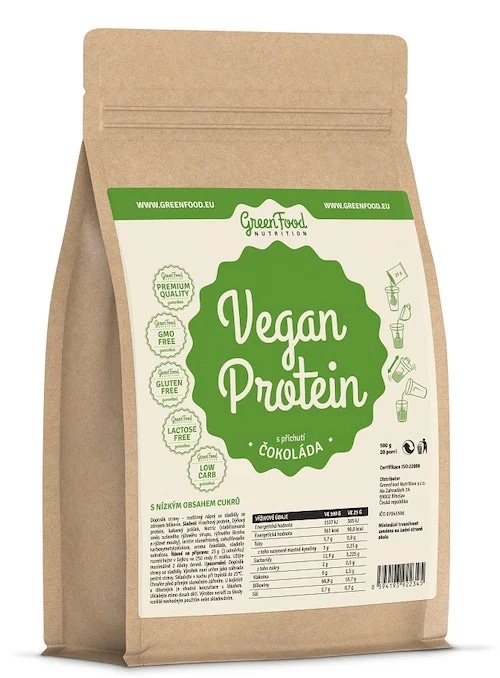 Greenfood Vegan protein - čokoláda