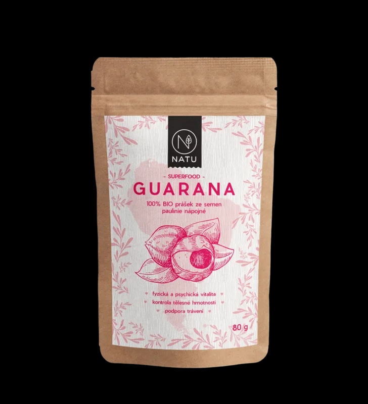 NATU Guarana BIO prášek 80 g