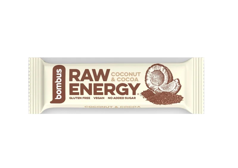 Bombus Raw energy cocoa & coconut tyčinka