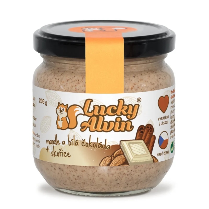 Lucky Alvin Mandle a bílá čokoláda + skořice