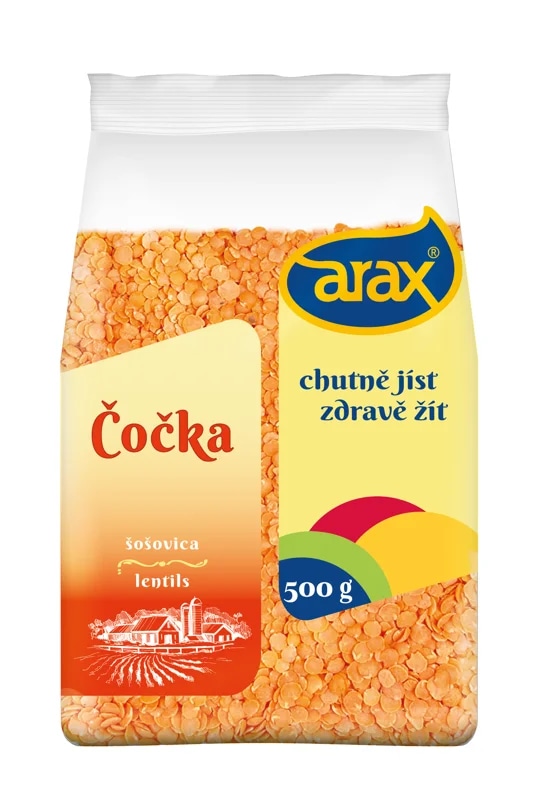 ARAX Čočka červená půlená