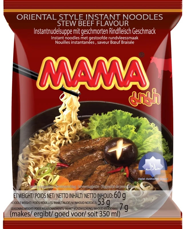 Mama Instantní nudle dušené hovězí maso