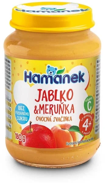 Hamánek Jablko & Meruňka ovocná svačinka neslazená