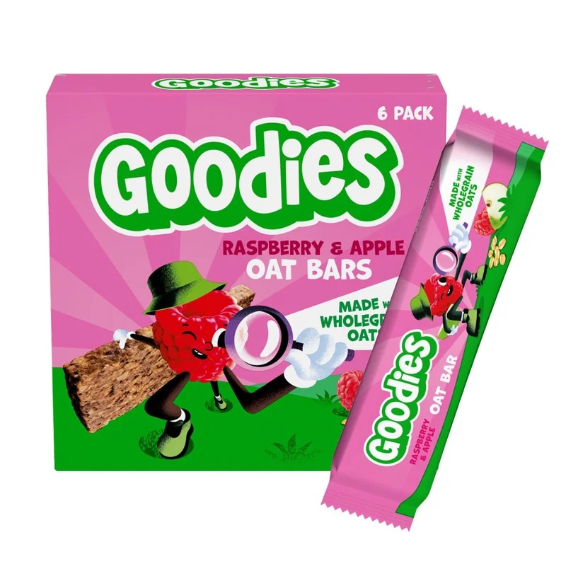 Goodies Ovesné tyčinky malina a jablko 6×23 g