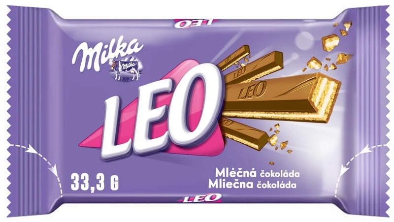 Milka Tyčinka Leo s oplatkami v mléčné čokoládě