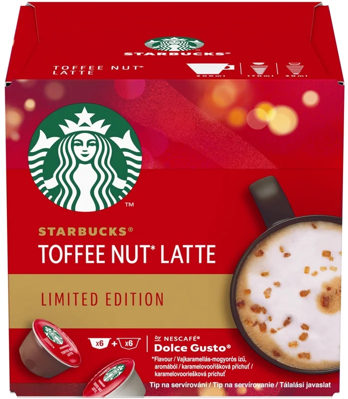 Starbucks Toffee Nut Latte by Nescafe Dolce Gusto kávové kapsle limitovaná edice