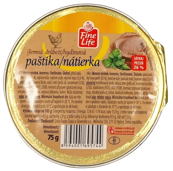 Fine Life Paštika Jemná drůbeží
